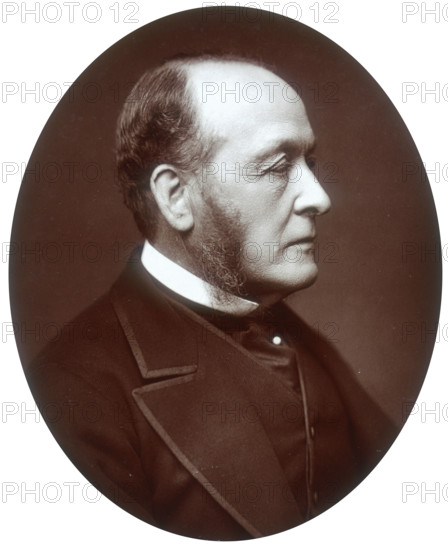 Gathorne Hardy, 1st Viscount Cranbrook, politician and statesman, 1881. Hardy (1814-1906) first entered Parliament as a Conservative member for Leominster in 1856. In 1865 he enjoyed the distinction of defeating William Gladstone in winning the parliamentary seat of Oxford. He served in various ministerial posts in Conservative governments between 1866 and his retirement from public life in 1892, at which time he was made an Earl.