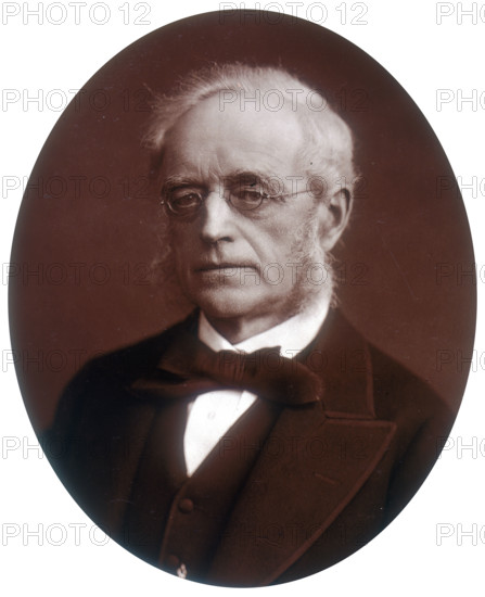 Sir Henry Cotton, Lord Justice of Appeal, 1881. Portrait of Sir Henry Cotton (1821-1892), British knight and judge. From "Men of Mark: a gallery of contemporary portraits of men distinguished in the Senate, the Church, in science, literature and art, the army, navy, law, medicine, etc. Photographed from life by Lock and Whitfield, with brief biographical notices by Thompson Cooper." (London, 1876-1883).