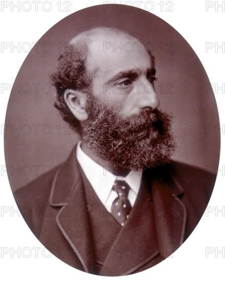 Philip Hermogenes Calderon, artist and Royal Academician, 1882. Calderon (1833-1898) initially studied engineering before deciding to pursue a career as a painter. He first exhibited at the Royal Academy in 1853, becoming a Royal Academician in 1867, and being appointed Keeper of the Royal Academy in 1887.
