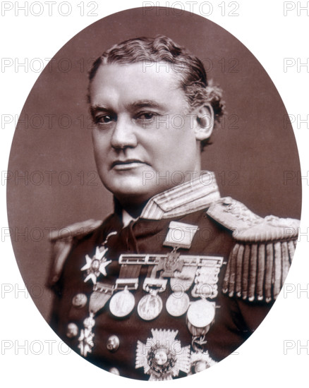 Rear-Admiral Sir William Nathan Wright Hewett, 1882. Hewett (1834-1888) entered the Royal Navy as a volunteer in 1847. Awarded the Victoria Cross for his exploits at the Battle of Inkerman in 1854, he attained the rank of Vice-Admiral in 1884.