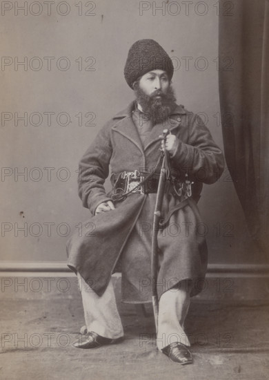 His Highness the Amir Shere Ali, c1878. Sher Ali Khan (1824-1879) succeeded to the throne of Afghanistan in 1863, and was ruler until 1866. He returned to the throne in 1869, until his death in 1879. The second Afghan War broke out during his second reign. The British wanted a permanent representative in Afghanistan. Sher Ali's offer of an Afghani conducting diplomatic business on Britain's behalf, was not enough for the British. In 1877 the Amir received a Russian delegation headed by General Stolietov. This was the last straw for the British, and war was declared.