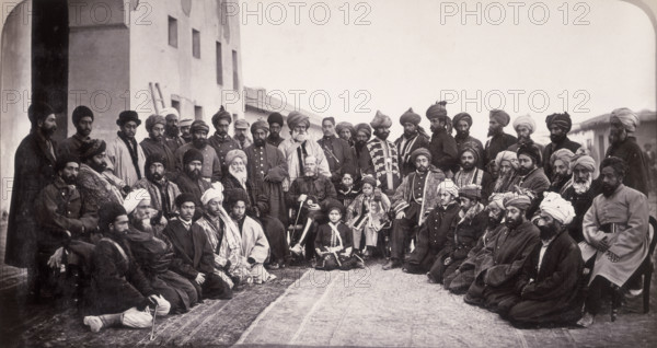 General Roberts and Sirdars of Kabul, Afghanistan, 1879. Roberts was in command of the Punjab frontier force during the Second Afghan War. Britain was worried that Afghanistan would become a dependency of Russia and that British power in India would be in danger.