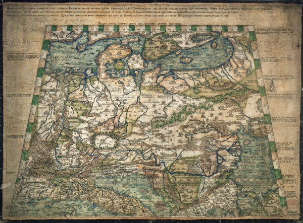 Map of northern and central Europe, 1491. Only six examples of this map by Nicolas of Cusa survive.