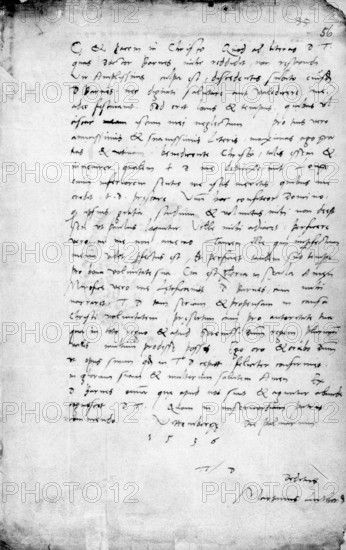 Letter from Martin Luther to Thomas Cromwell, 1536.