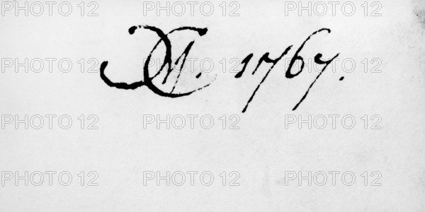 Cracherode's ownership mark, 1767. Inherited wealth enabled Clayton Mordaunt Cracherode to accumulate a fine collection of books and prints, which he later bequeathed to the British Museum.