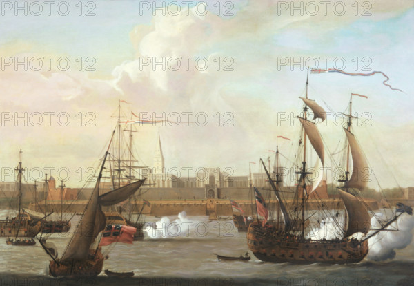 Fort William, Calcutta, India, c1731. The Nawab of Bengal granted the East India Company a trading license in 1690, the area was developed by the Company into Fort William. Calcutta became the centre of British influence in India. One of six paintings commissioned by the East India Company.