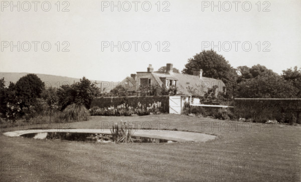 Monk's House, Rodmell, East Sussex, home of Virginia Woolf, c1940. British writers Virginia Woolf and her husband Leonard, leading lights of the Bloomsbury Group, bought this modest house in the main street of Rodmell in 1919 as a retreat from London life.