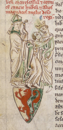 Illustration from a letter containing details of the Magna Carta, c1215. Part of one of the letters sent throughout the kingdom by the royal chancery to publicise the terms of the grant. These letters contain the first authoritative text of Magna Carta, which is widely regarded as the cornerstone of liberty in the English-speaking world, but it is in fact a series of detailed concessions on legal procedure and feudal rights wrung from an unwilling King John by his noble opponents in 1215.