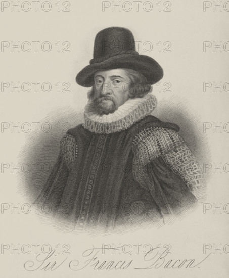 Sir Francis Bacon, c1610, (1834-1837). Francis Bacon (1561-1626) English philosopher and statesman, Attorney General and Lord Chancellor of England. Plate 2 from "Lives of Eminent and Illustrious Englishmen, from Alfred the Great to the Latest Times", Vol 2. [Glasgow & Edinburgh, 1834-37]