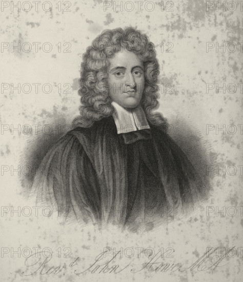Rev John Howe, late 17th century, (c1834-c1837). John Howe (1630-1705) was an English Puritan theologian. He served briefly as chaplain to Oliver Cromwell. Plate 4 from "Lives of Eminent and Illustrious Englishmen, from Alfred the Great to the Latest Times", Vol 3. [Glasgow & Edinburgh, 1834-37]