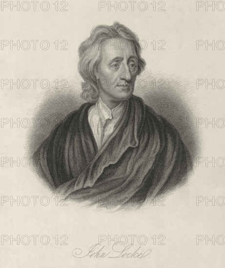 John Locke, c1680-1700, (1834-1837). English physician and philosopher John Locke (1632-1704), regarded as one of the most influential of Enlightenment thinkers, commonly known as the 'Father of Liberalism'. Plate 3 from "Lives of Eminent and Illustrious Englishmen, from Alfred the Great to the Latest Times", Vol 4. [Glasgow & Edinburgh, 1834-37]