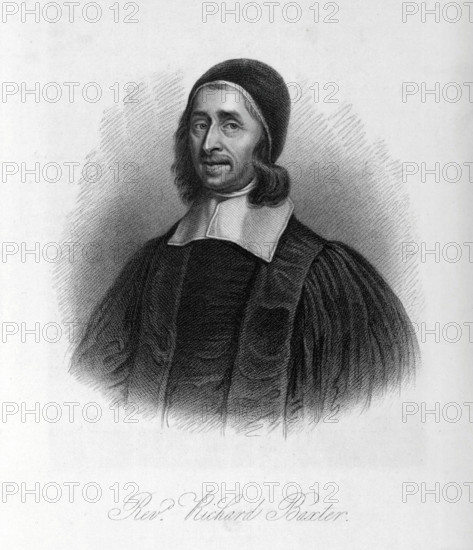 Rev Richard Baxter, c1650-c1680, (1834-1837). Richard Baxter (1615-1691) was Puritan minister who influenced 17th century English Protestantism. Plate 4 from "Lives of Eminent and Illustrious Englishmen, from Alfred the Great to the Latest Times", Vol 5. [Glasgow & Edinburgh, 1834-37]
