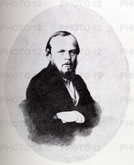 Portrait of Fyodor Mikhaylovich Dostoyevsky, c1867. Russian author of "Crime and Punishment". From "Dostoevsky Portrayed by his Wife" by Mme Dostoevsky. Translated from the Russian and edited by SS Koteliansky. [London, 1926].