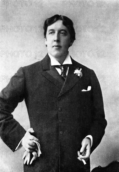 Portrait of Oscar Wilde, c1890s. Irish playwright and author Oscar Wilde (1854-1900). From 'The life of Oscar Wilde' by Robert Harborough Sherard. [1906].