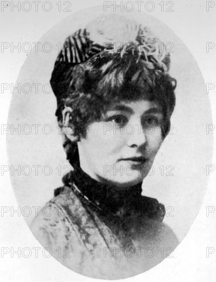 Portrait of Emmeline Pankhurst, 1879. English suffragist and political activist Emmeline Pankhurst (1858-1928), leader of the British women's suffrage movement. From "The Suffragette Movement. An intimate account of persons and ideals" by E Sylvia Pankhurst (Emmeline's daughter). [1931].