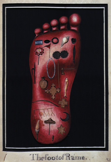 The foot of Rama, c1803-c1804. From a collection of 61 paintings illustrating the Adhyatama Ramayana, vol 1. [Boddam collection.]