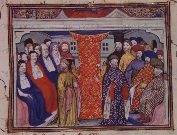 Henry Bolingbroke claims the crown, c1401-c1405. Henry Bolingbroke, Duke of Lancaster, is proclaimed King Henry IV by Parliament. Henry IV (c1367-1413), also known as Henry Bolingbroke, was King of England from 1399 to 1413. From "La Prinse et mort du roy Richart" (Book of the Capture and Death of King Richard II) by Jean Creton.