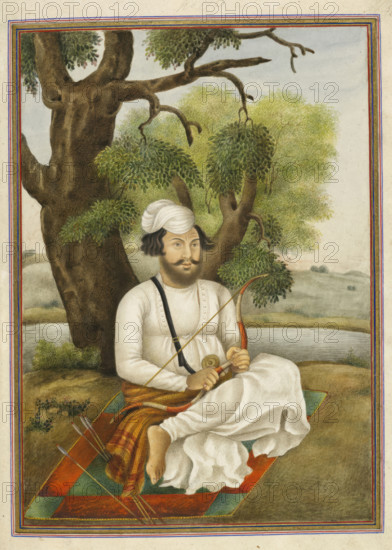 Qusuri or Kusuri an Afghan of Kasur, 1825. From Tashrih Al Aqvam An Account Of Origins And Occupations Of Some Of The Sects Castes And Tribes Of India.