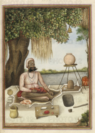 Sannyasi’ a Saiva mendicant, 1825. From Tashrih Al Aqvam An Account Of Origins And Occupations Of Some Of The Sects Castes And Tribes Of India.