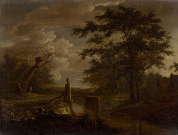 Landscape with River and Bridge, last third 17th century.