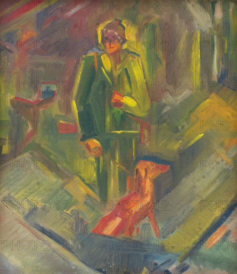 Standing Hunter with a Dog, 1930-1940.