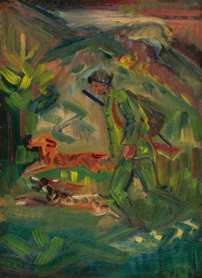 Walking Hunter with Dogs, 1940-1944.