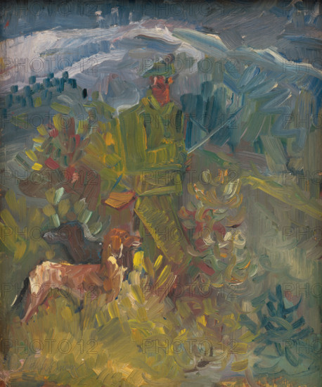 Hunter with Two Dogs, 1940-1944.