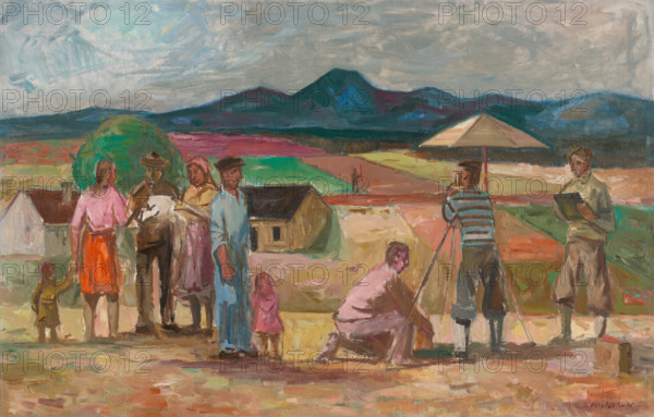Sketch for the painting 'Land Surveyor', 1946.