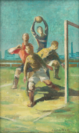 In front of the goal, 1942.