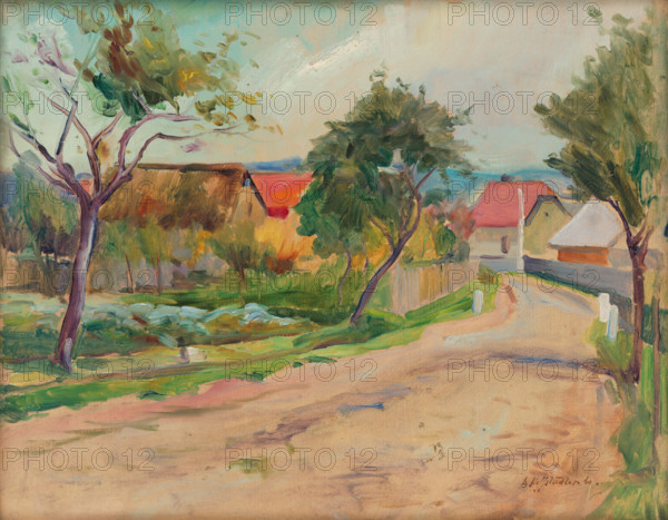Village scene, 1940.