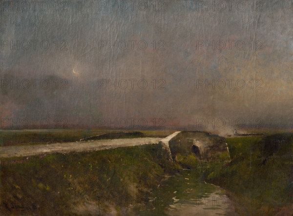 Early evening landscape, 1900.