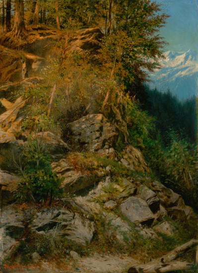 Rocky hillside in a mountain landscape, 1903.