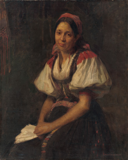 Peasant Woman in Folk Costume, around 1910.