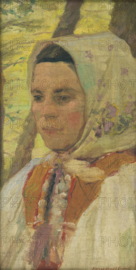 Head of a seated young woman, c1905.