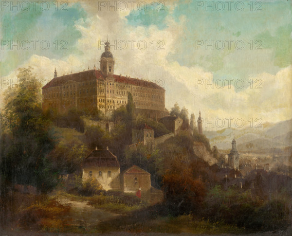Landscape with castle, c1850.