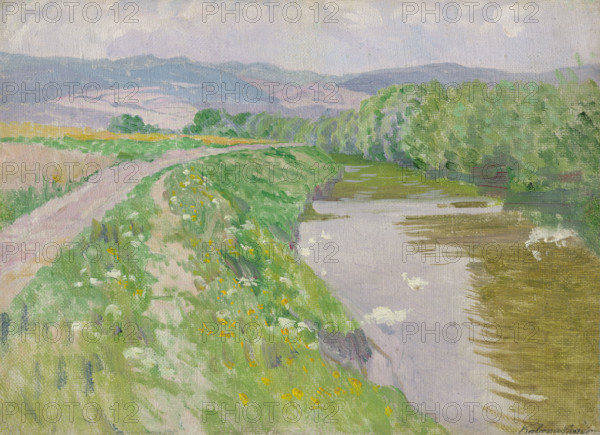 Landscape with a river, 1890-1910.