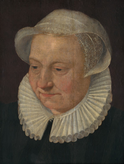 Head of an Old Woman in a Bonnet, 1600-1615.