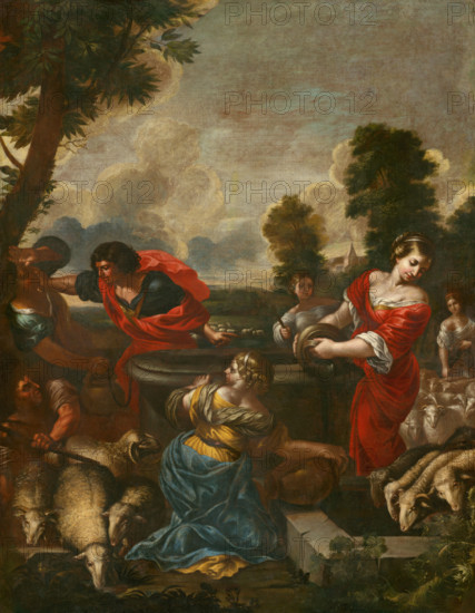 Moses and Jethro's daughters, 1650.