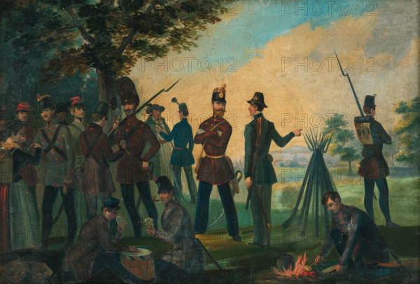 Resting on the march, 1846.
