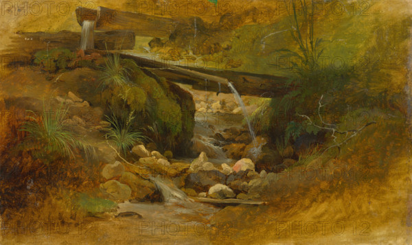 Mountain stream, 1860-1890.