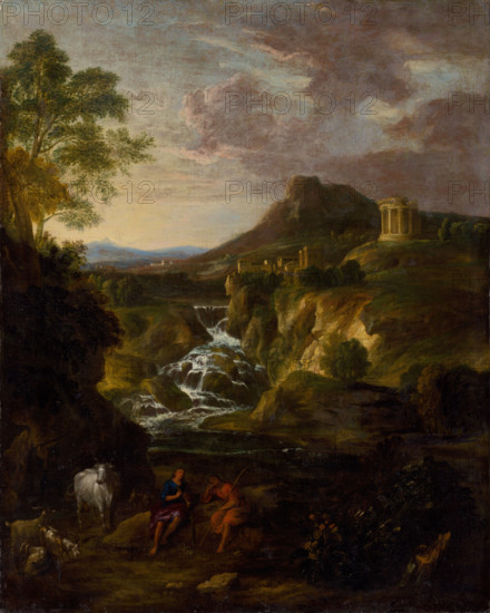 Landscape with the Cascades of Tivoli, 1650.