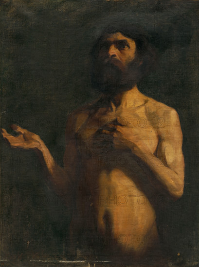 Study of Nude of Old Man, 1900-1920.