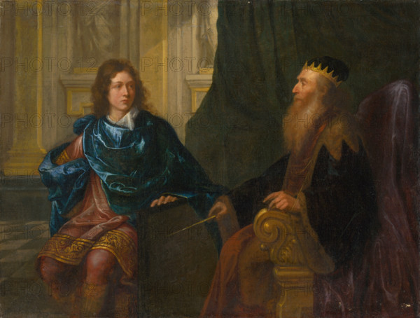 Old Testament Scene (Solomon and King David), around 1700.