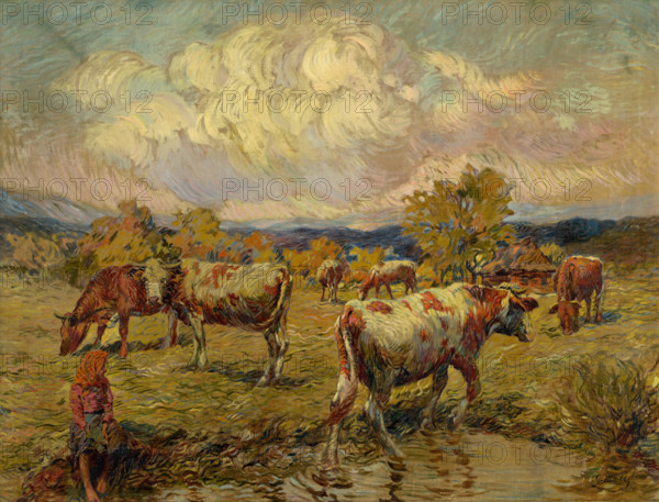 Cows Grazing, around 1923.