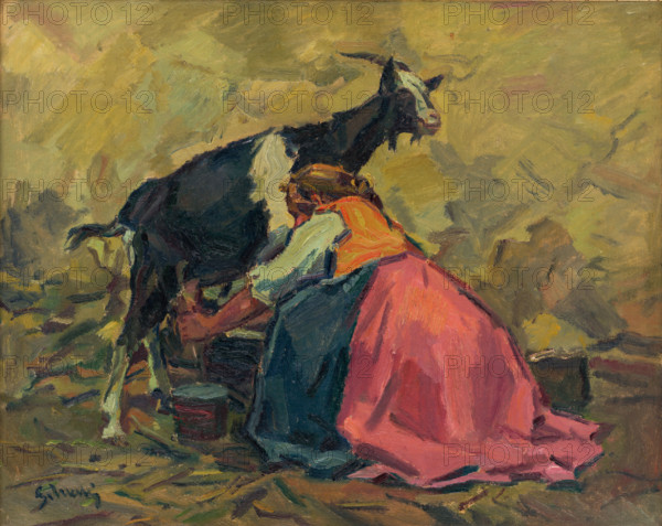 Milking, around 1937.