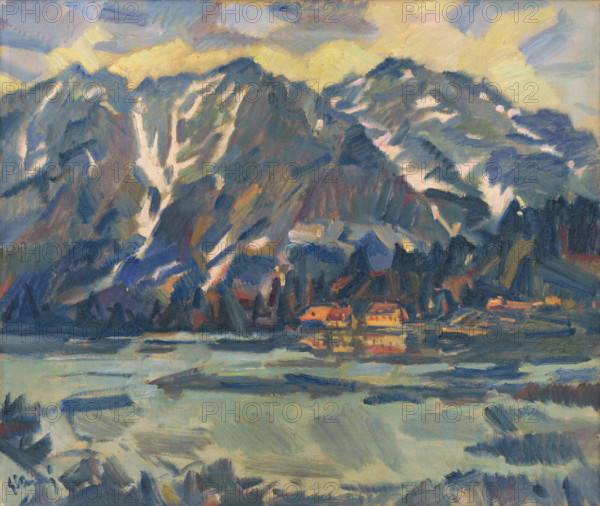 Popradské Pleso, c1939. Lake in the High Tatras, Slovakia.