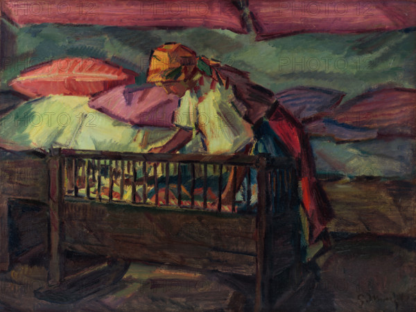 By a Cradle, around 1936.