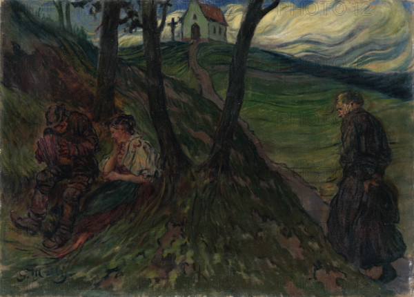 On the hill below the Church, around 1919.