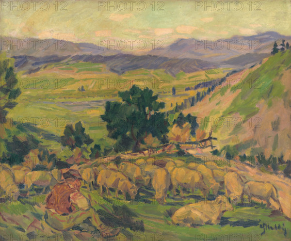 Landscape with Sheep, around 1936.