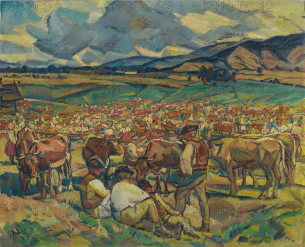 The Cattle Market in Helpa, around 1934.